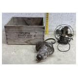 Advertising Crate & Wall Sconce, Robinson Myers