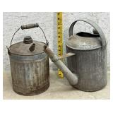 Galvanized Watering Can & Kerosene Can