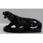 Mid Century Redware Black & Gold Ceramic Tiger