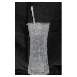 MCM "Ice Glass" Pitcher with Glass Stir Stick