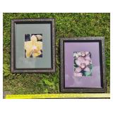 Framed/matted pair orchid pics