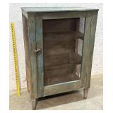 Early Screen Pie Safe w/ old blue paint 28/18/43