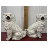 Pair Staffordshire mantle figures