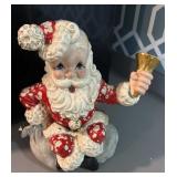 Atlantic mold 1959 ceramic Santa Bell Christmas