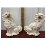 Pair Staffordshire Dog Figures