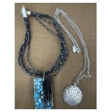 2 necklaces .925 and Sterling signed