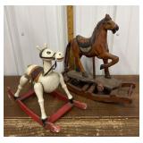 Wooden rocking horses