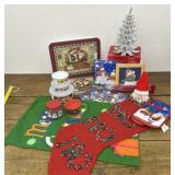 Modern Country Christmas items. Large felt gift