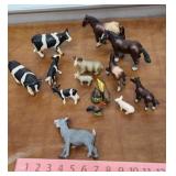 Plastic farm animals