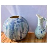 2 pc MCM Splatter Pottery
