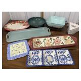 Bowls, serving trays, trivet etc
