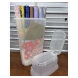 Wrapping paper tub. Full of wrapping paper of