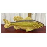 Wooden carved fish *Crack repair on mouth