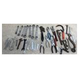 Box of Wrenches, Pliers, etc.