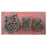 3 Owl Trivets