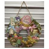Vintage Inspired Easter Wreath. So pretty. Wood?