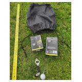 RV jack covers-3-NEW, vtg golf club/ball bottle