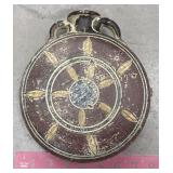 Interesting stoneware round flask