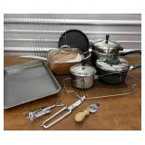 Pots, pans, baking sheet & cooling racks. Bakerï¿½s