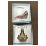 2 Monet collectible trinket Boxes