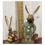 Easter rabbits figures