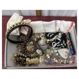 Hankies, necklaces and bits and pieces