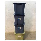 4 Heavy Duty Storage Totes - 30gallon