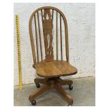 Pressed Back Office Chair (oak)