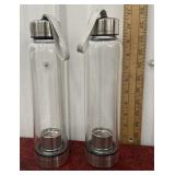 2 Crystal infusing water bottles