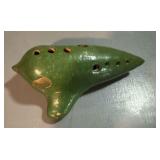 VTG Ocarine Germany Green& Gold 11 hole clay