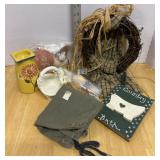 End of consignment decor. Some primitive.