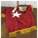 US Army 2-Star Major General flag, Shako hat