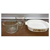 Vintage Pyrex Measuring Cups & Corning Casserole