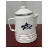 Coleman camp enamel coffee percolator