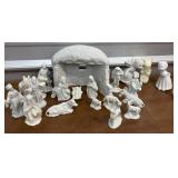 Sweet Nativity set , 3 angels (one need repair,