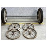 Buggy Wheels (4) & Garden Cart Wheels