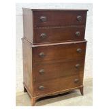 Mahogany 5 Drawer Chest on Chest 34/19/52