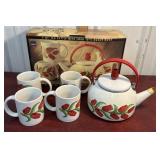 EKCO Garden Tulip tea pot and mugs