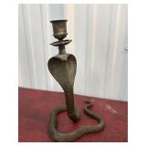 Brass cobra candlestick