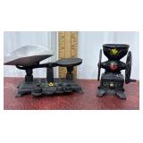 Cast iron miniature scale and coffee grinder