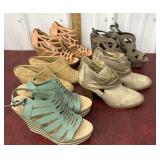 5 pair shoes Womenï¿½s sizing 8, 7, and 6.5