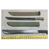 2 Machetes w/ Sheaths