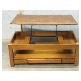 2 Drawer Spring Lift multi level Coffee Table