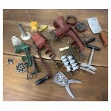 Vintage grinders, chopper, press, knife