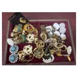 Costume jewelry clip earrings