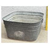 Galvanized Tub w/ handles 22/12