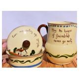 Torquay Motto Ware Large Creamer & Sugar Set