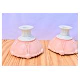 American Artware Depression Glass Candle Holders