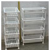 2 Plastic Storage Racks