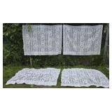 Set 4 lace curtains - aprx 58x43 - these would